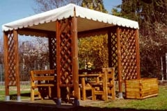 Gazebo in legno massello e telo PVC