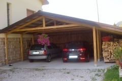 Carport in legno massello