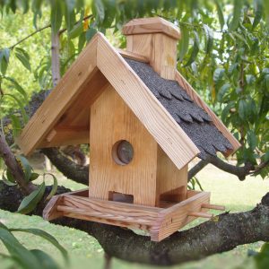 Mangiatoia in legno per tordo